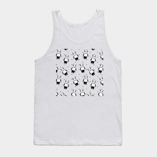 Black and white panda dotted pattern Tank Top